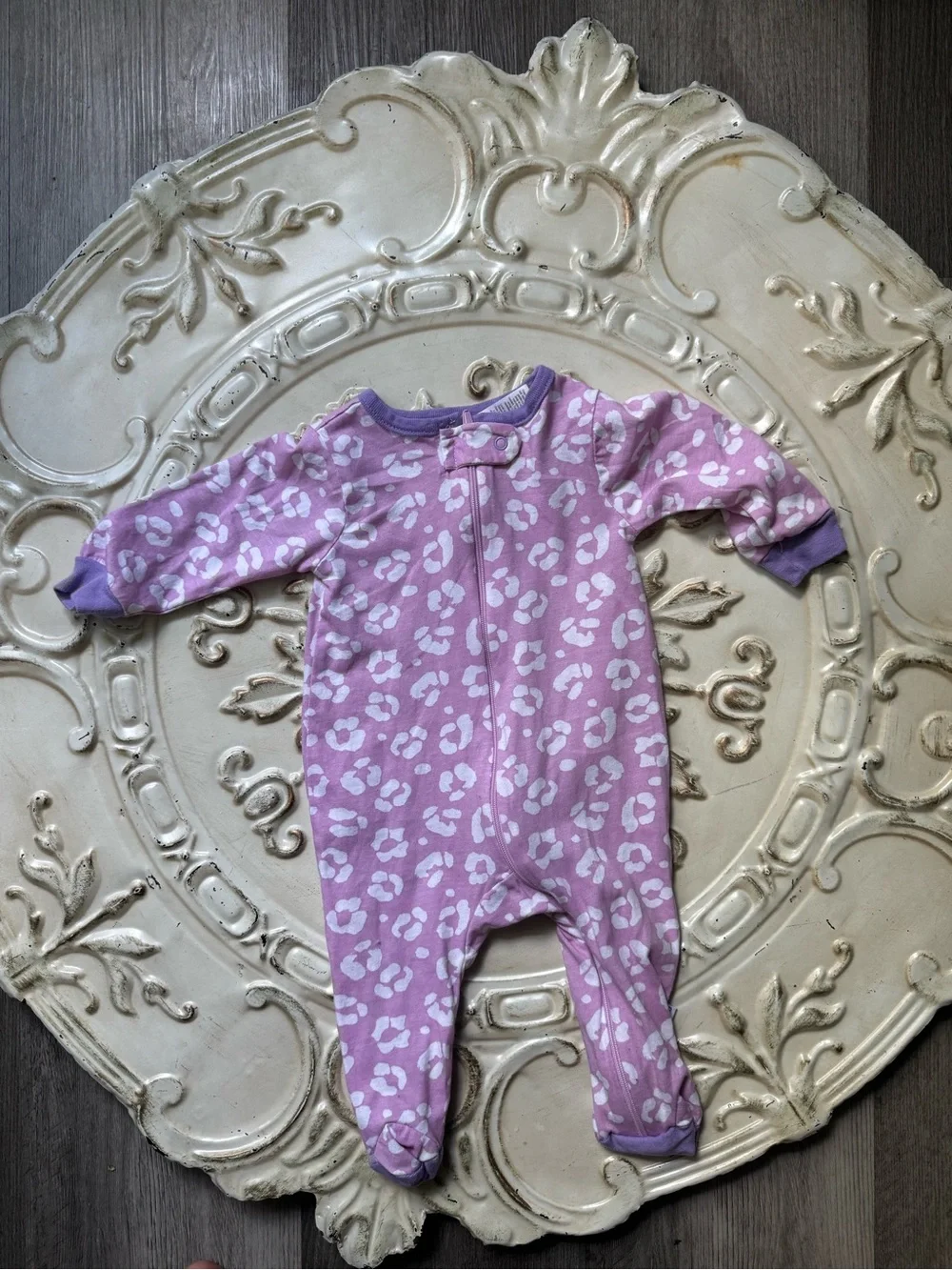 Lot of 4 Onesies Brand Baby Girls' Long Sleeve Sleep 'N Plays - Size 0-3 Months
